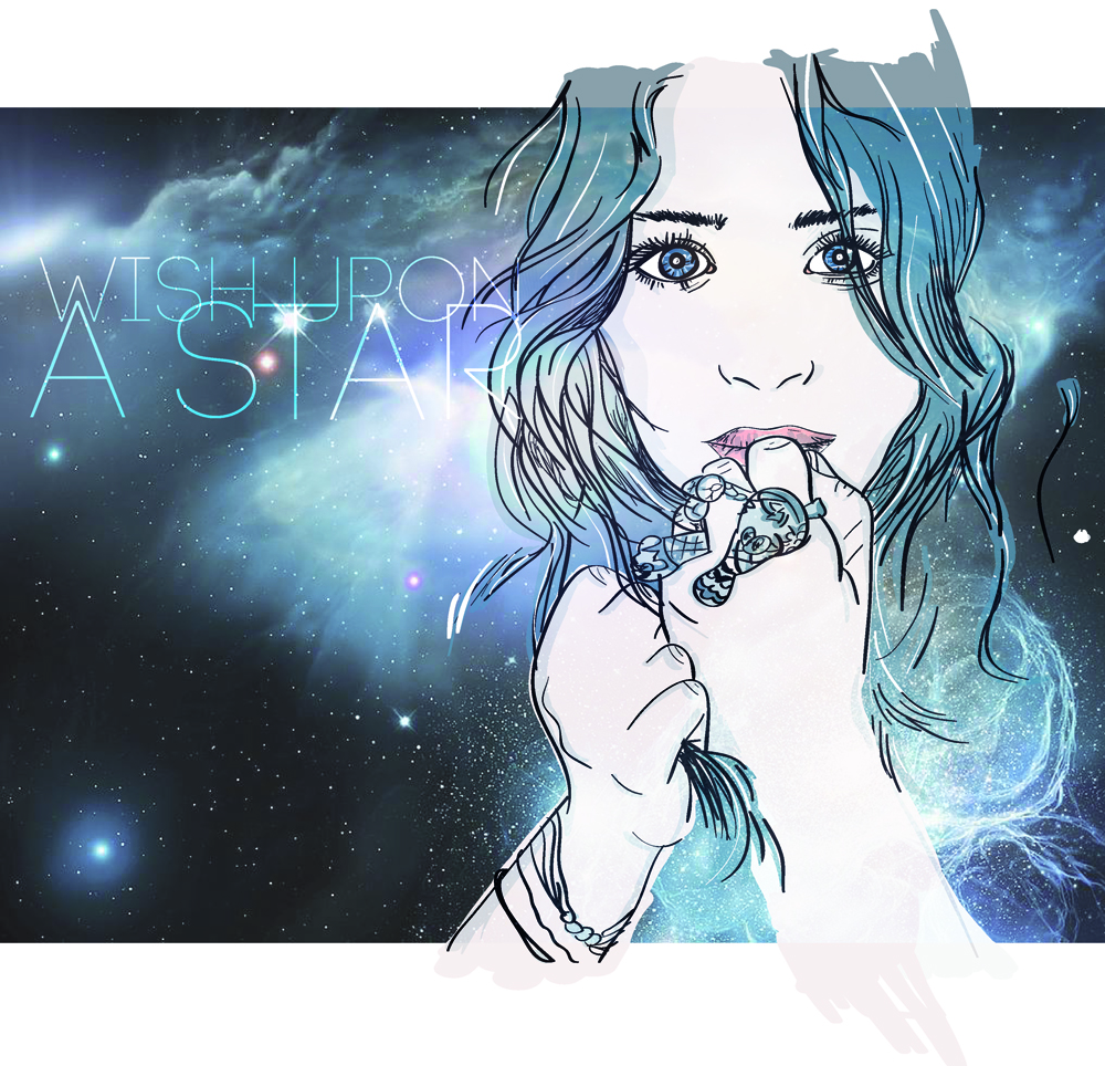 A Galaxy Print Portrait of Olsen Girl